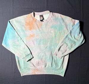 Vintage USA Olympic Tie Dye Distressed Crewneck Sweatshirt